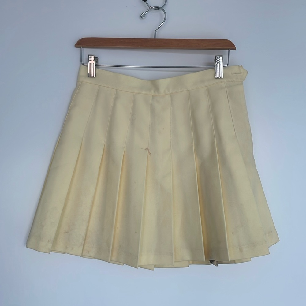 Pale Yellow American Apparel Tennis Skirt